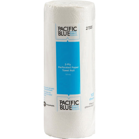 Pacific Blue Select Paper Towel Roll by GP Pro - 2 Ply - 11" Width x 8.80" Length - 100 Sheets/Roll - 4.80" Roll Diameter - 1 5/8" Core - White - Paper - 1 Roll