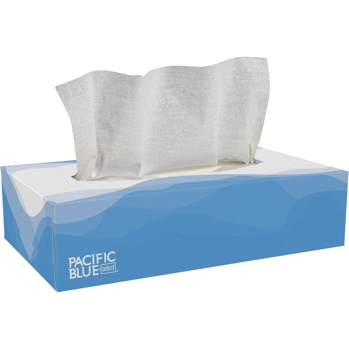 Pacific Blue Select Facial Tissue by GP Pro - Flat Box - 2 Ply - 8.33" Width x 8" Length - White - Paper/ - 100 / Box