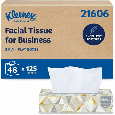 Kleenex Professional Facial Tissue for Business - Flat Box - 2000