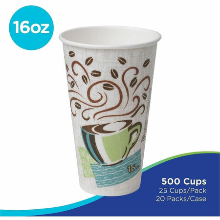 Dixie PerfecTouch 16 oz Insulated Paper Hot Coffee Cups by GP Pro - Alternate-Image1