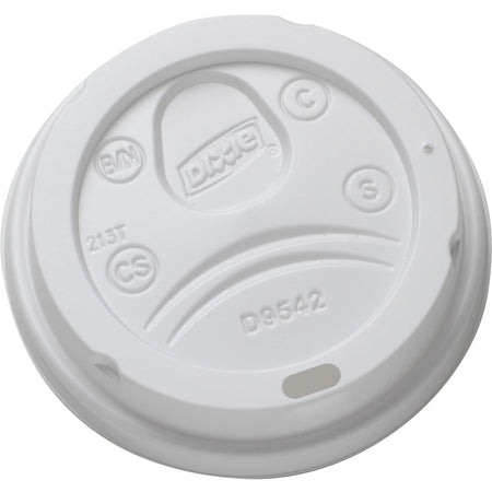Dixie Round Plastic Drink-thru Lid in White - 100/Pack - Cups