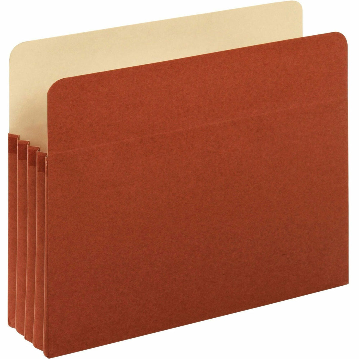Pendaflex Letter Recycled File Pocket - 8 1/2" x 11" - 800 Sheets Capacity - 3 1/2" Expansion - 22 pt. - Redrope - Brown - Tear Resistant, Reinforced Gusset, Tyvek Gusset, Durable, Flap - 10% Recycled - 5 / Pack