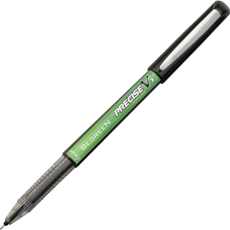 Pilot Precise BeGreen V5 Extra-Fine Rolling Ball Pens - 0.5 mm Extra Fine Needle Pen Point - Refillable - Black Ink - 1 Dozen