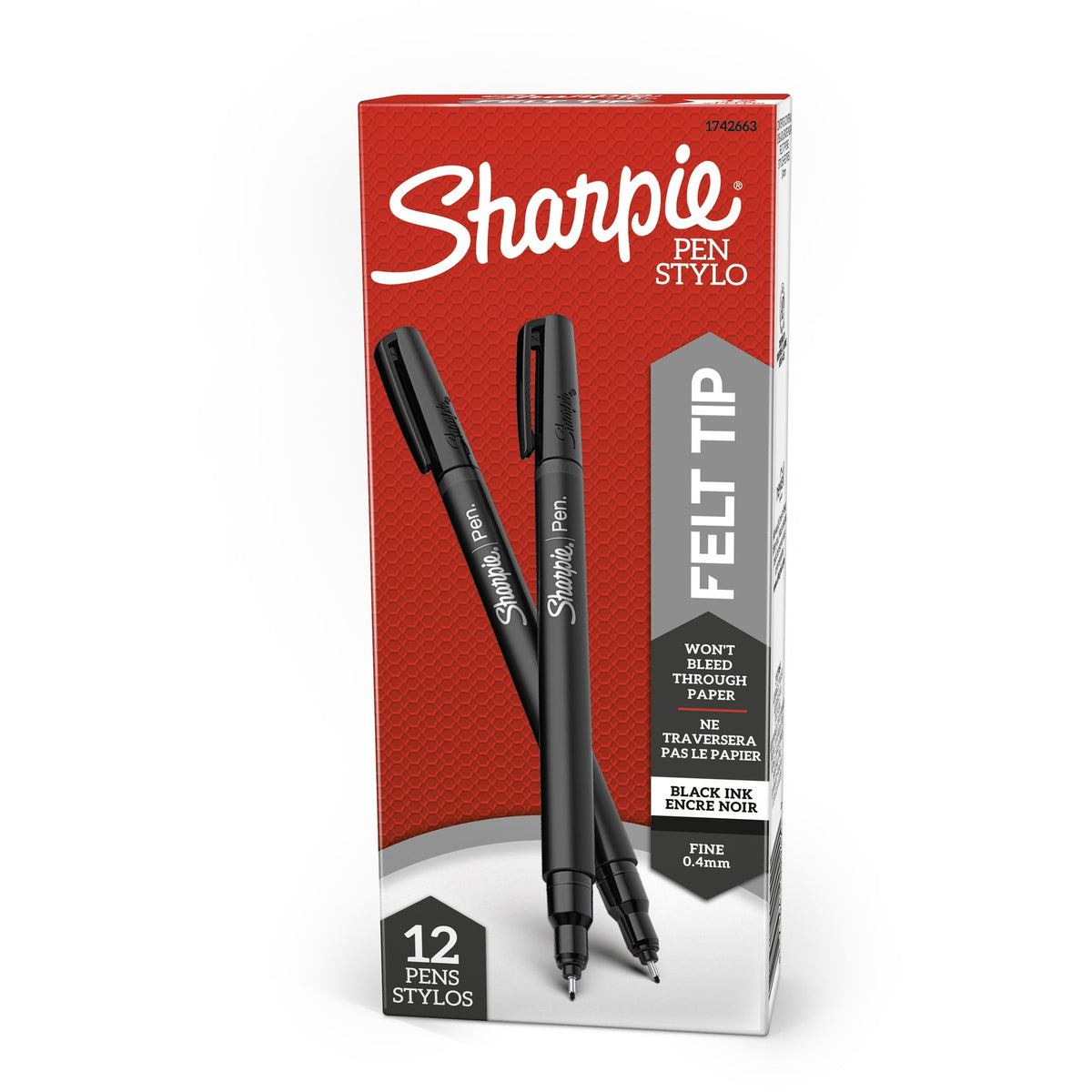 Sharpie Fine Point Pen - Fine Pen Point - Black Ink - 1 Dozen