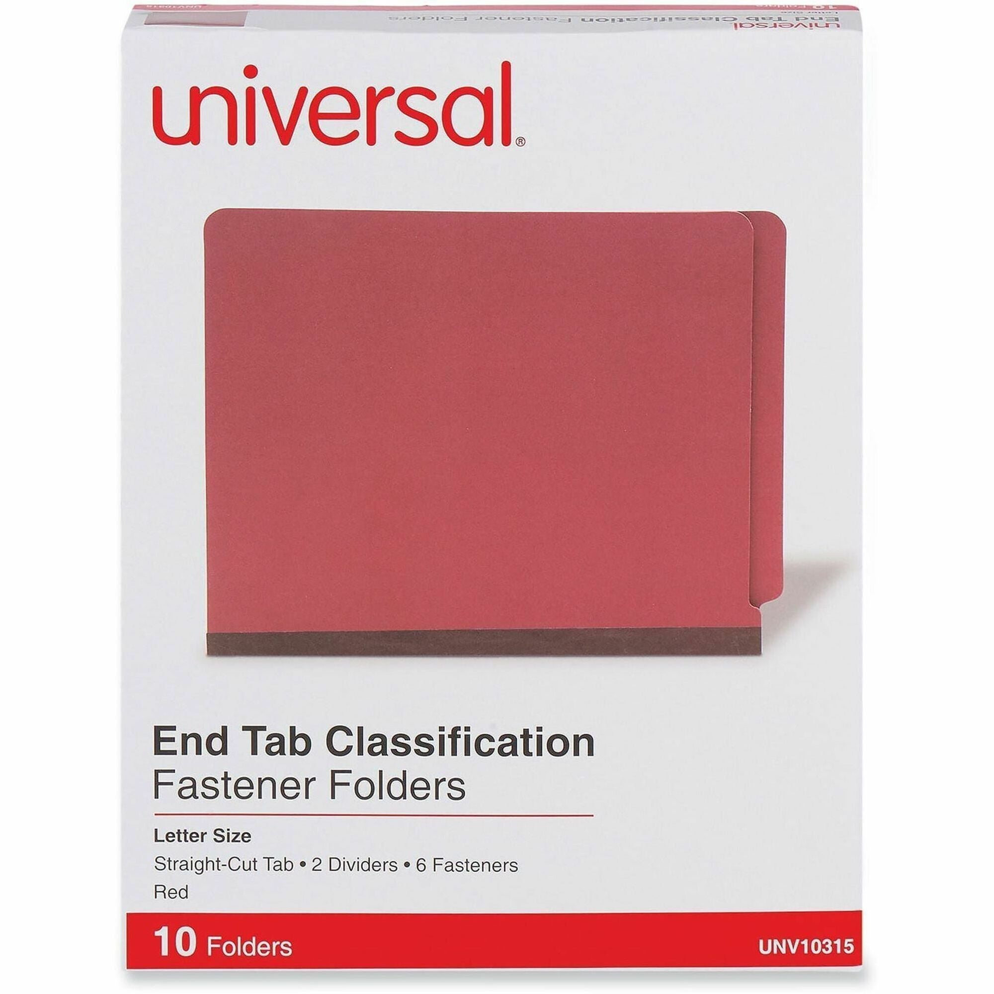 Universal Straight Tab Cut Letter Recycled Classification Folder - 2000