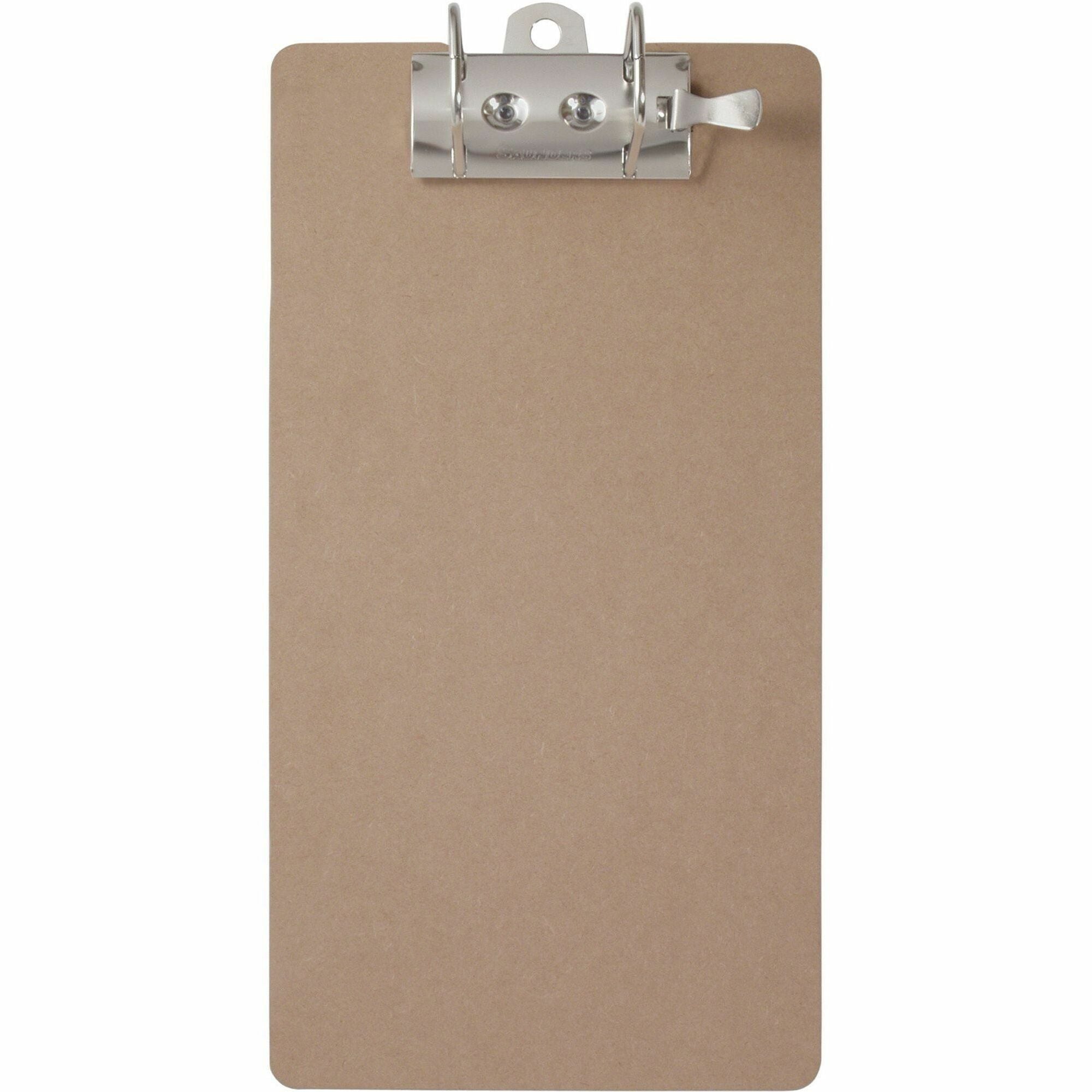 Saunders Lock-O-Matic Legal Archboard - 2.50" Clip Capacity - 9" x 17 1/2" Sheet Size - Hardboard - Brown - 1 Each