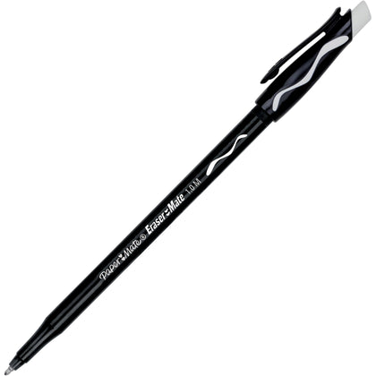 Paper Mate Erasermate Ballpoint Pens: Medium Point Retractable Erasable - 1 Dozen - Pens