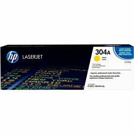 HP 304A (CC532A) Original Standard Yield Laser Toner Cartridge - Single Pack - Yellow - 1 Each - 1500
