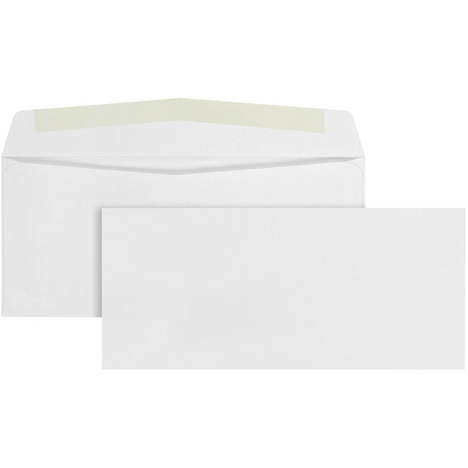 Quality Park No. 10 Business Envelopes with Gummed Flap - Business - #10 - 4 1/8" Width x 9 1/2" Length - 24 lb - Gummed - White - Wove - 1000 / Box