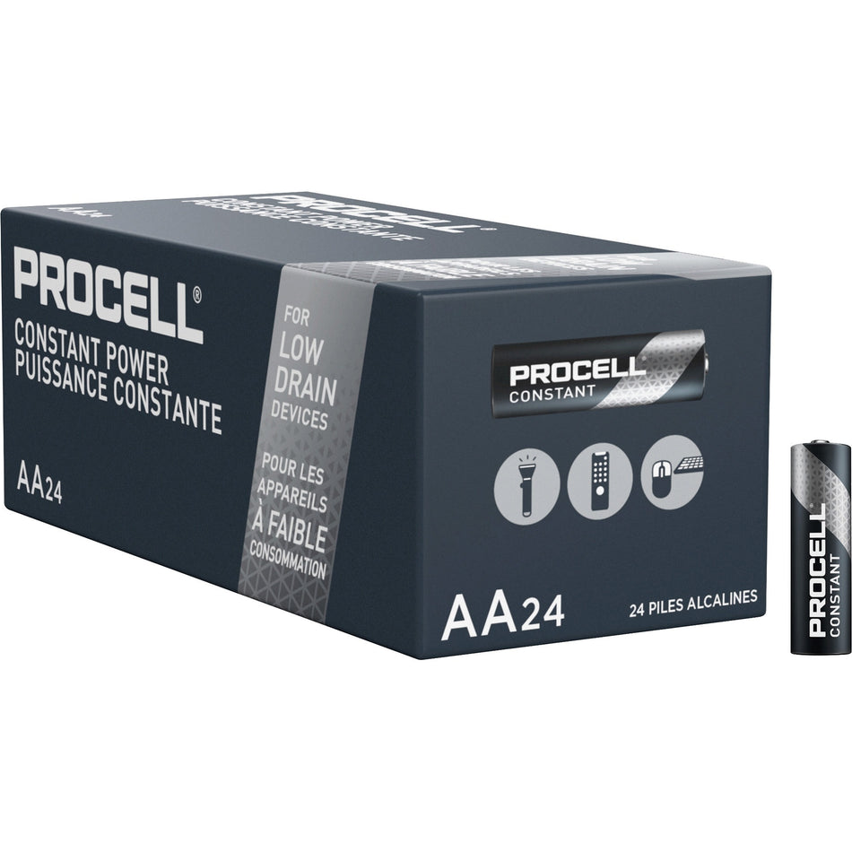 Procell by Duracell Alkaline AA Battery - For Multipurpose - AA - 2100 mAh - 1.5 V DC - 24 / Box