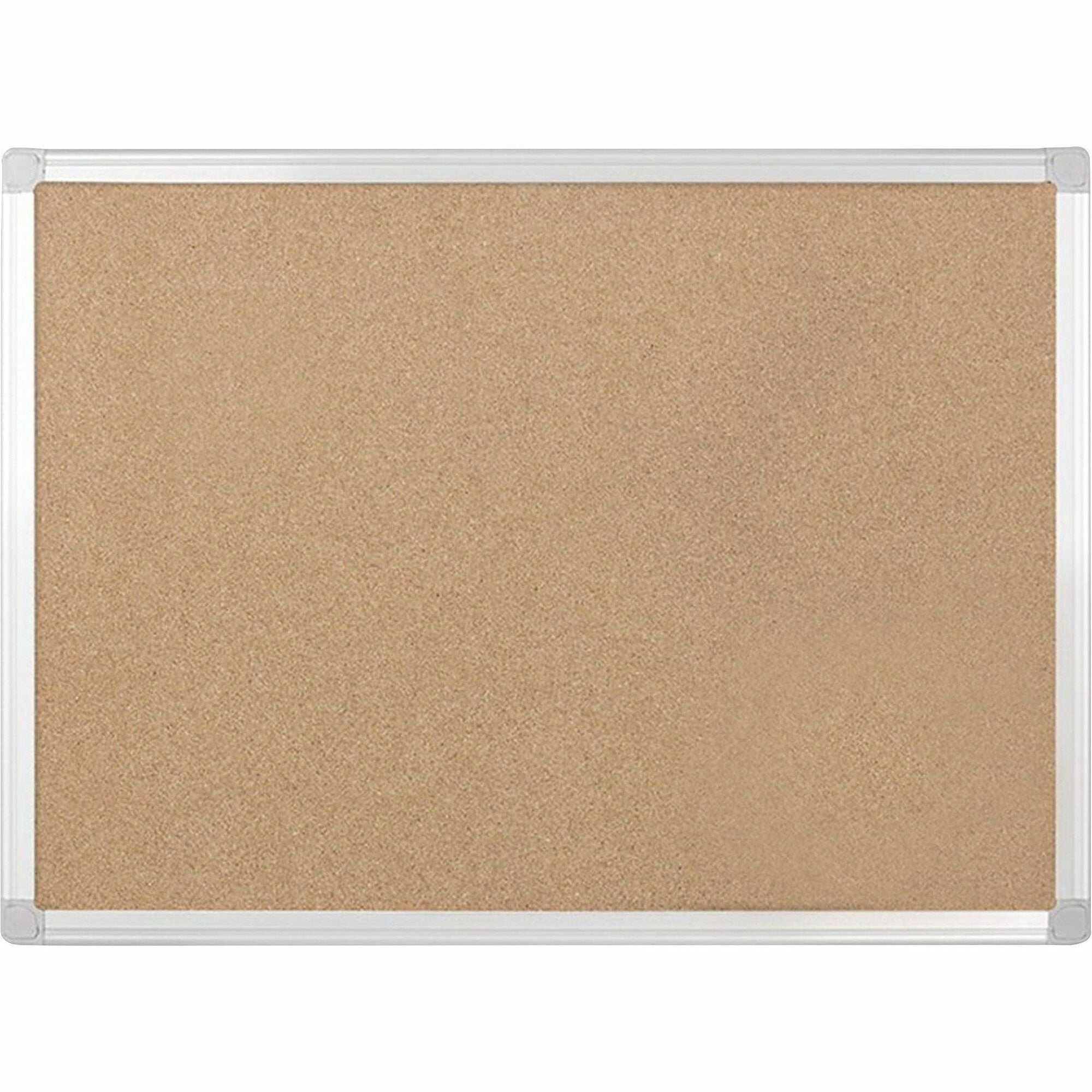 MasterVision Earth Series Recycled Cork Boards - 36" Board Height x 48" Board Width - Natural Cork Surface - Environmentally Friendly, Recyclable, Durable, Resilient, Sturdy - Wood Frame - 1 Each