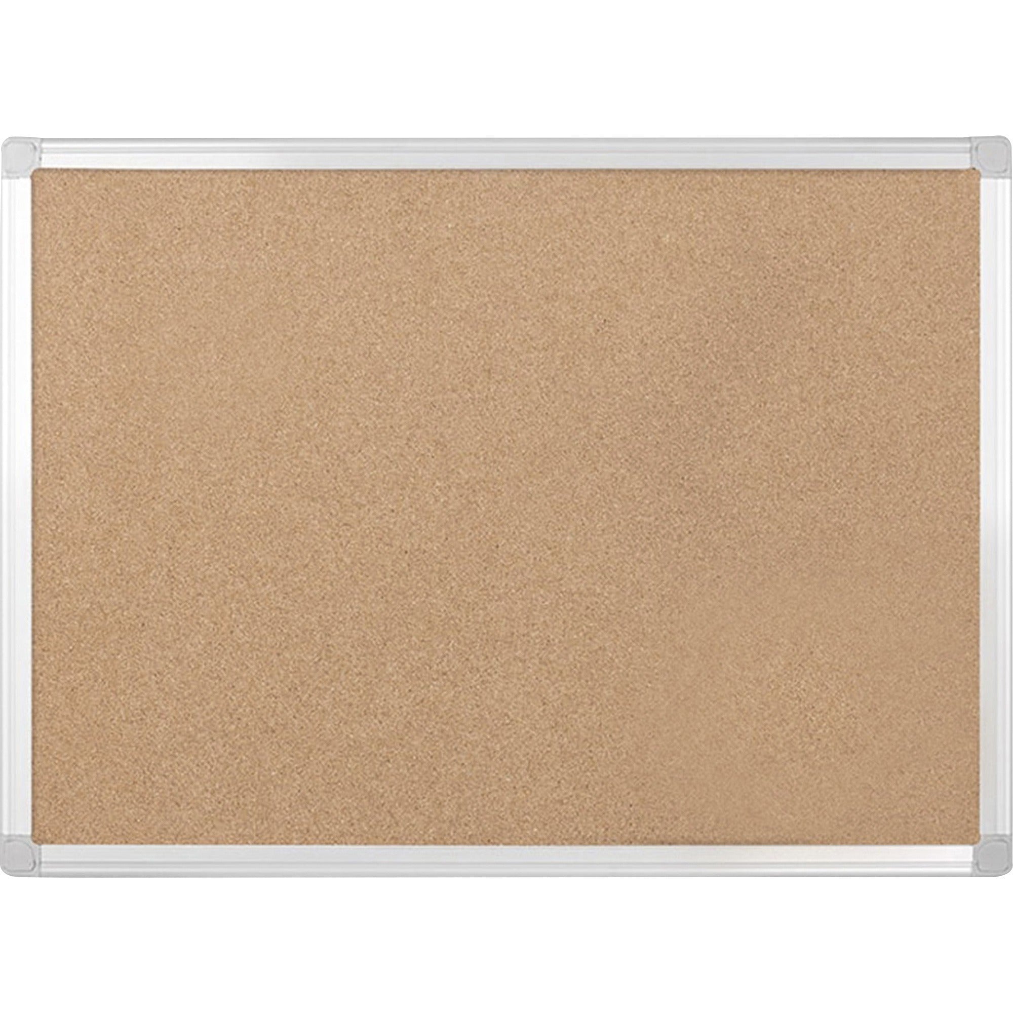 MasterVision Earth Series Recycled Cork Boards - 48" Board Height x 72" Board Width - Cork Surface - Aluminum Frame - 1 Each