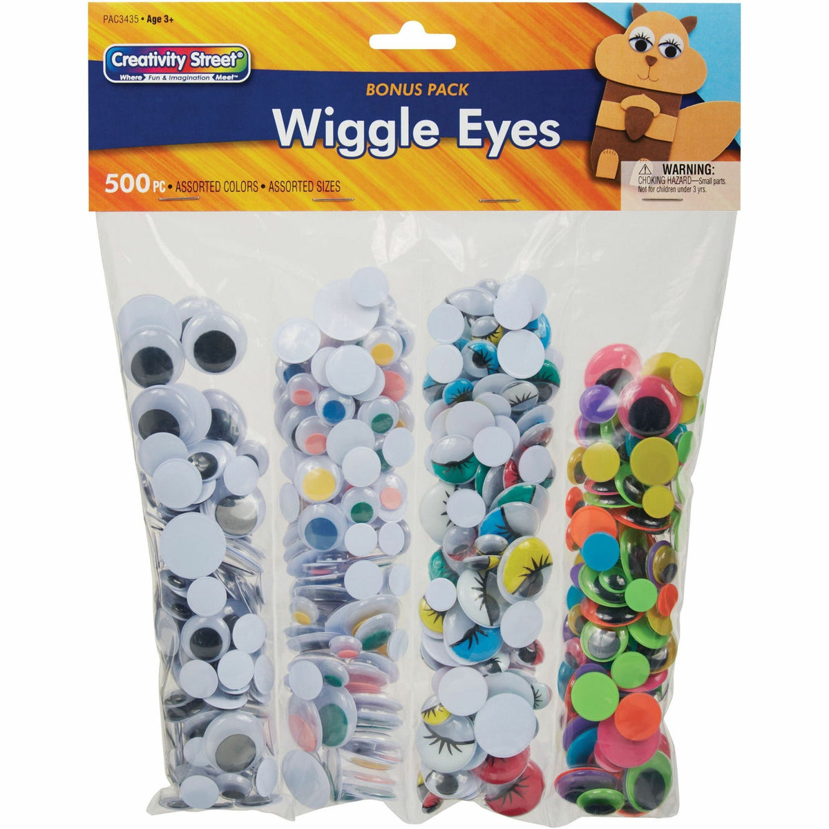 Creativity Street Wiggle Eyes Assortment - Craft - 500 Piece(s) - Assorted - 500 / Pack