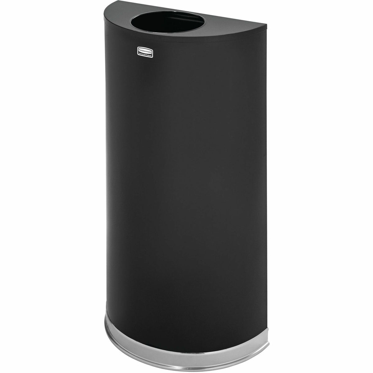 Rubbermaid Commercial Half Round Steel Receptacle - 12 Gallon Capacity - Waste Containers & Lids
