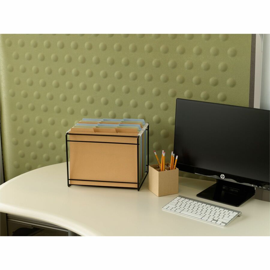 Smead FasTab 1/3 Tab Cut Letter Recycled Hanging Folder - 8 1/2" x 11" - Top Tab Location - Assorted Tab Position - 11 pt. - 2 Plys - Camel, Lake Blue, Moss - Heavy Duty, Embossed - 10% Recycled - 18 / Box