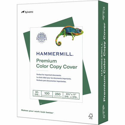 Hammermill Premium Color Copy Cover: White 100 Brightness 80 lb - 250 Sheets - Specialty Paper