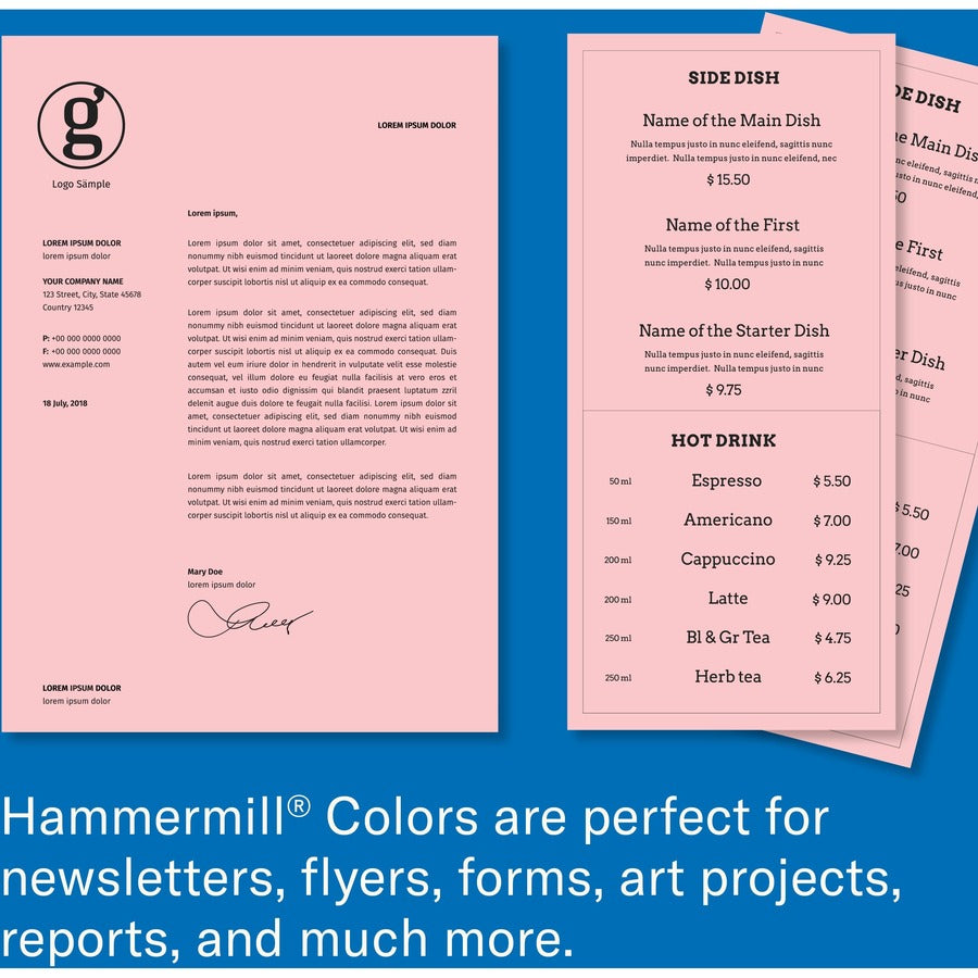Hammermill Colors Recycled Copy Paper - Pink - Alternate-Image8