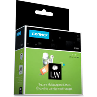 Dymo LabelWriter Square Multipurpose Labels White - 1" Width x 1" Length - Direct Thermal - White - 750 / Roll - 750 / Roll
