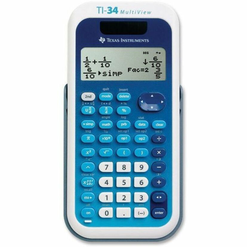 Texas Instruments TI-34 MultiView Scientific Calculator - 4 Line(s) - Battery/Solar Powered - 0.8" Height x 3.2" Width x 6.1" Depth - 1 Each