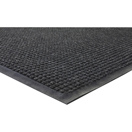 Genuine Joe WaterGuard Indoor/Outdoor Mats - Carpeted Floor, Hard Floor, Indoor, Outdoor - 60" Length x 36" Width - Rubber, Polypropylene - Charcoal Gray - 1 Each