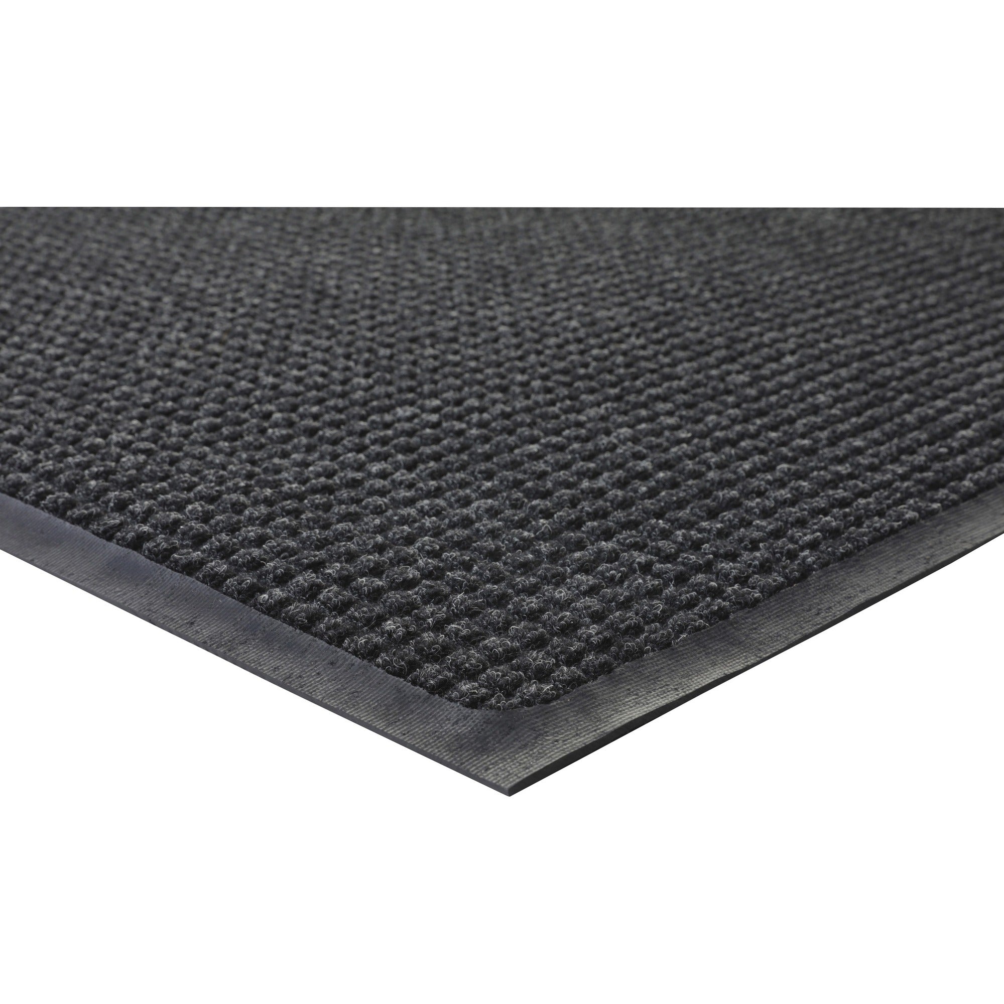 Genuine Joe WaterGuard Indoor/Outdoor Mat - Carpeted Floor, Hard Floor, Indoor, Outdoor - 72" Length x 48" Width - Rubber, Polypropylene - Charcoal Gray - 1 Each