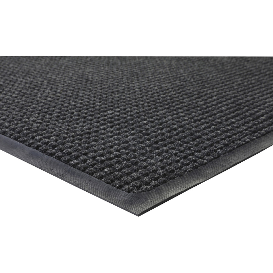 Genuine Joe WaterGuard Indoor/Outdoor Mat - Carpeted Floor, Hard Floor, Indoor, Outdoor - 72" Length x 48" Width - Rubber, Polypropylene - Charcoal Gray - 1 Each