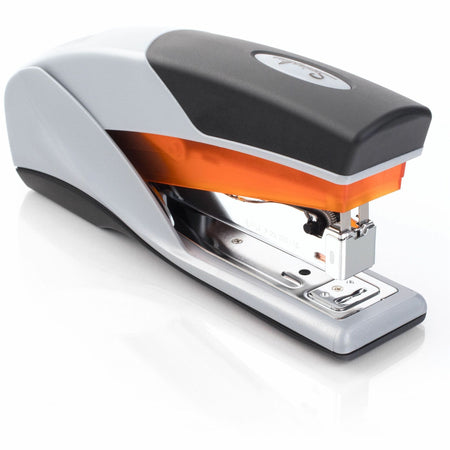 Swingline Optima 25 Reduced Effort Stapler - Staples Upto 25 Sheet of 20lb Paper - Holds Upto 210 Staple - Full Strip - Staple Size: 0.25" - 2.25" Throat Depth - Gray, Orange - Plastic, Metal - 1 Each