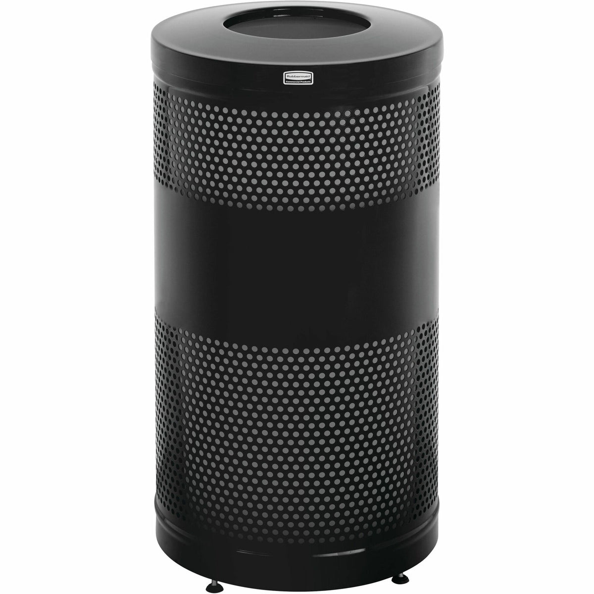 Rubbermaid Commercial Steel Receptacle - 25 gal Capacity - Durable & Stylish - Waste Containers Lids
