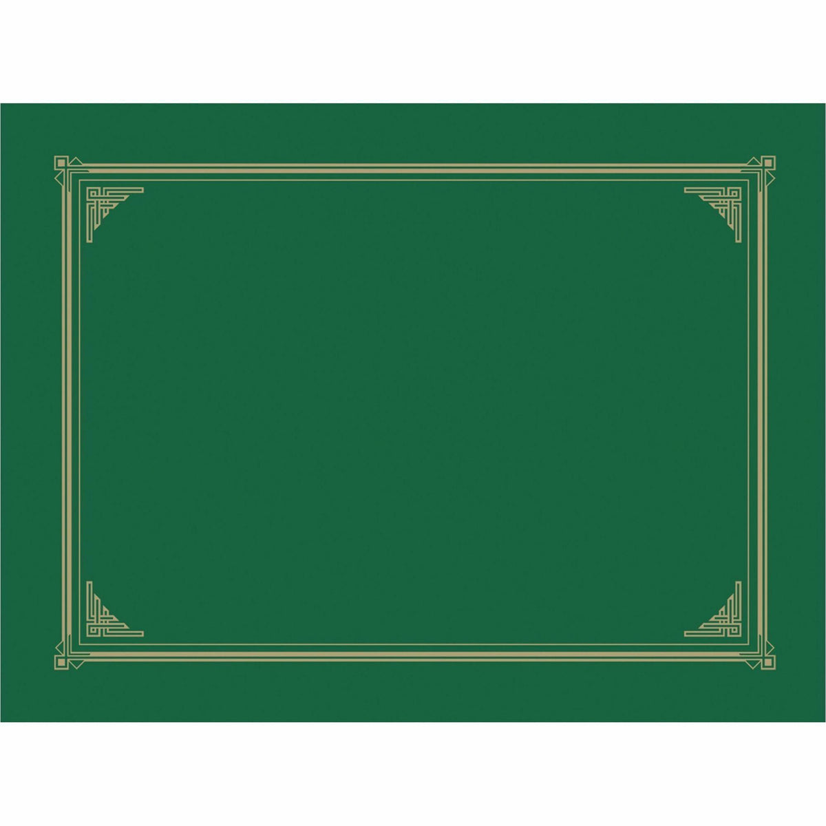 Geographics A4, Letter Recycled Certificate Holder - 8 19/64" x 11 45/64" , 8 1/2" x 11" , 8" x 10" - Green - Embossed, Die-cut - 30% Recycled - 6 / Pack