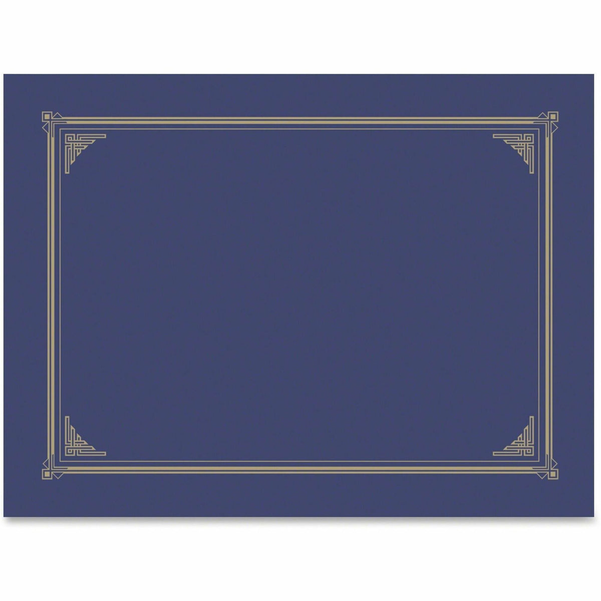 Geographics A4, Letter Recycled Certificate Holder - 8 19/64" x 11 45/64" , 8 1/2" x 11" , 8" x 10" - Metallic Blue - Embossed, Die-cut - 30% Recycled - 6 / Pack