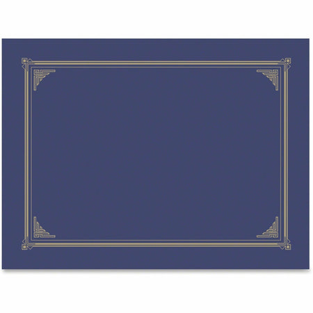 Geographics A4, Letter Recycled Certificate Holder - 8 19/64" x 11 45/64" , 8 1/2" x 11" , 8" x 10" - Metallic Blue - Embossed, Die-cut - 30% Recycled - 6 / Pack