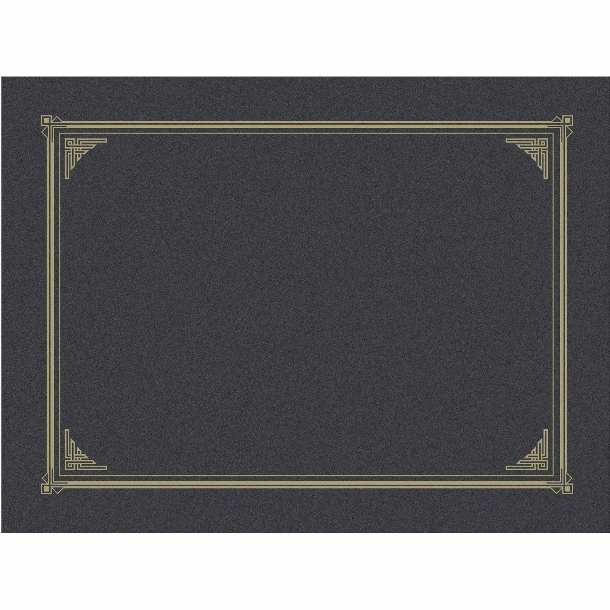 Geographics A4, Letter Recycled Certificate Holder - 8 19/64" x 11 45/64" , 8 1/2" x 11" , 8" x 10" - Metallic Gray - Embossed - 30% Recycled - 6 / Pack