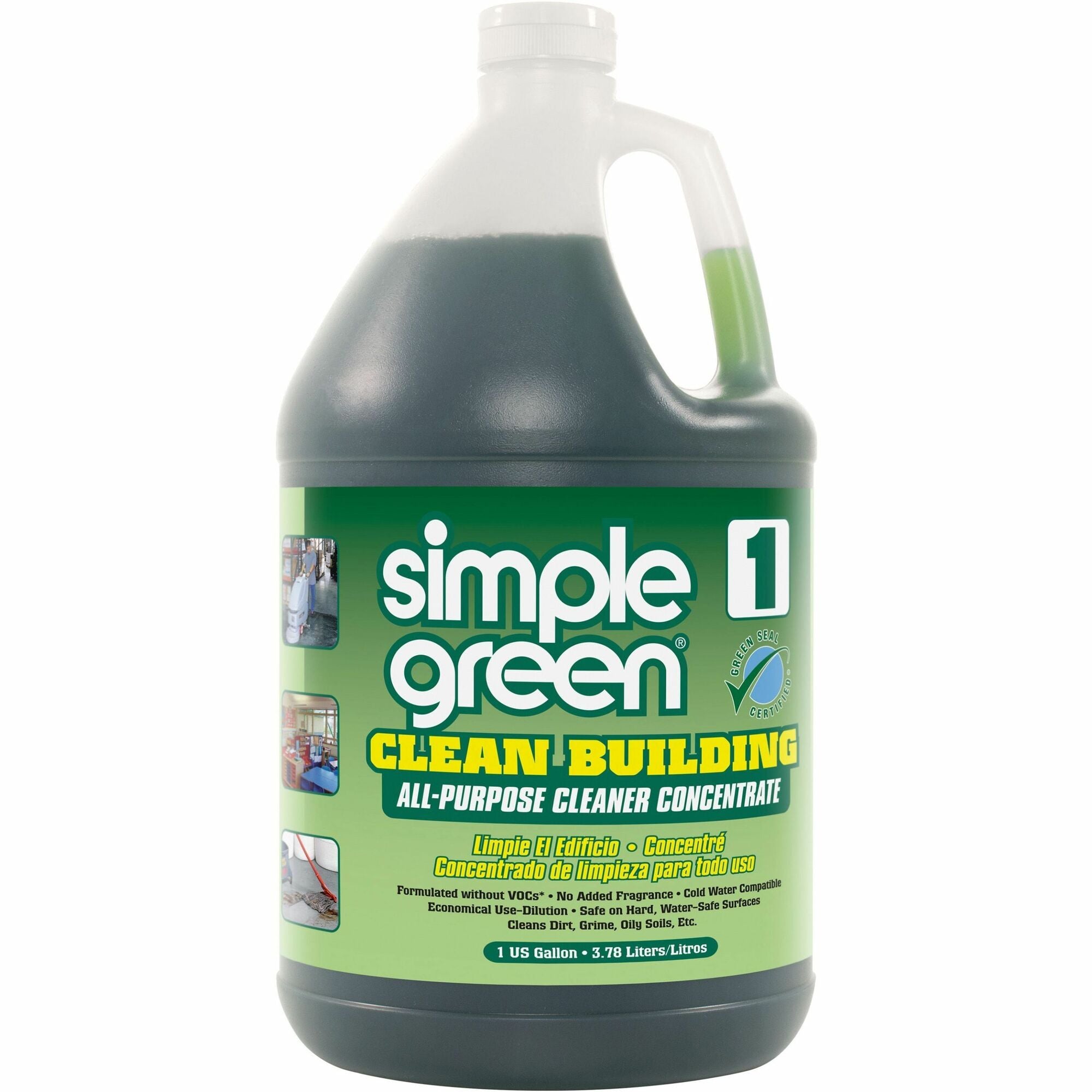 Simple Green All-purpose Cleaner Concentrate - For Multipurpose - Concentrate - Liquid - 128 fl oz (4 quart) - Non-flammable, Fragrance-free - Green - 1 Each