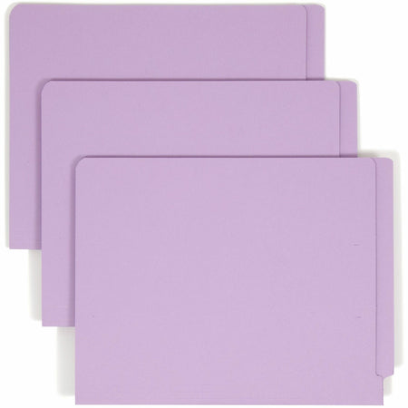 Smead Straight Tab Cut Letter Recycled Fastener Folder - 8 1/2" x 11" - 2 x 2B Fastener(s) - 2" Fastener Capacity - 11 pt. - 2 Plys - Lavender - 10% Recycled - 50 / Box