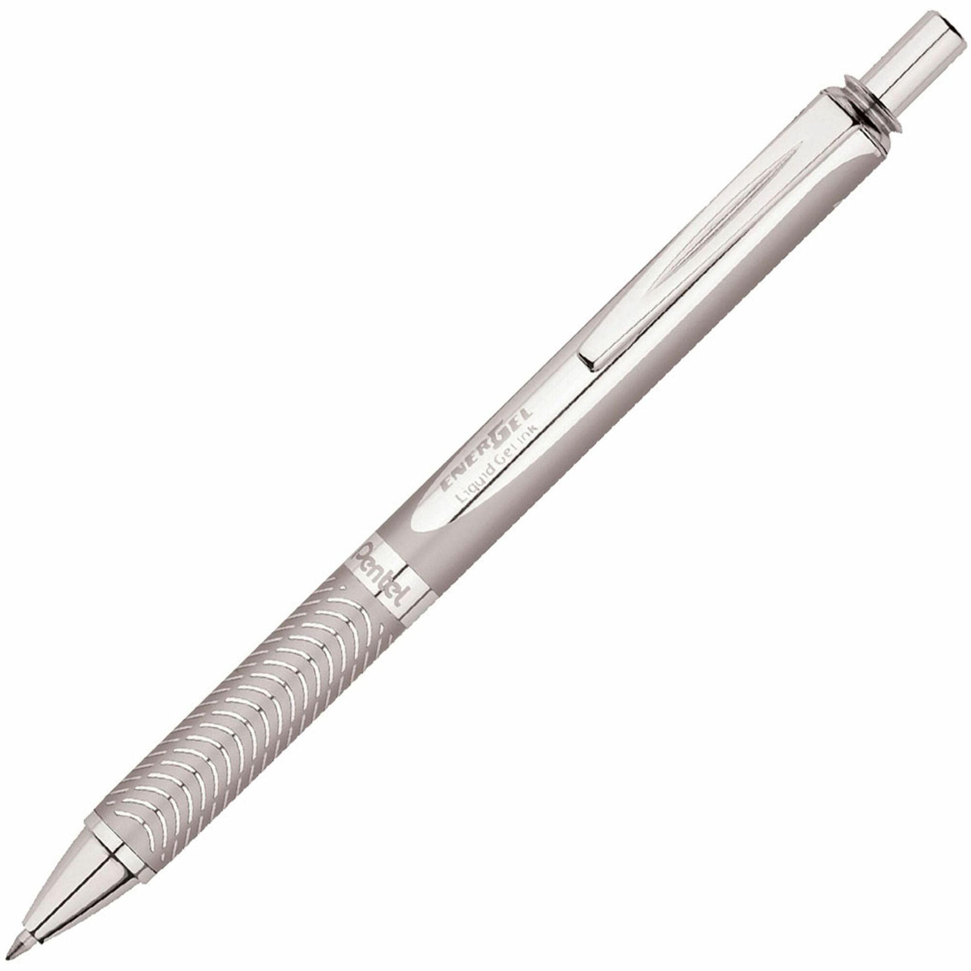EnerGel Alloy Gel Pen: 0.7mm Refillable Retractable Black Ink - Pens