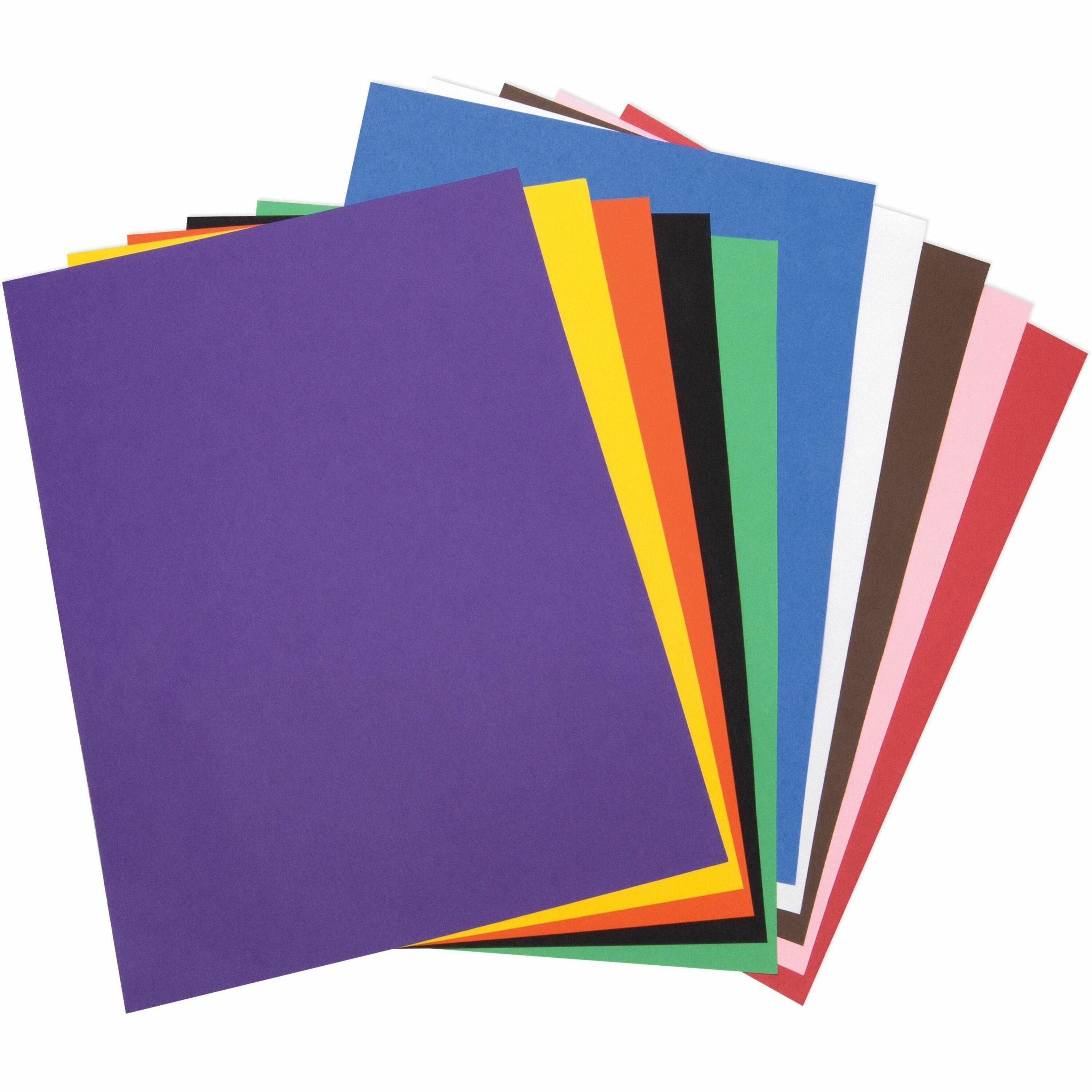 Tru-Ray Heavyweight Construction Paper - 0.50" Height x 24" Width x 18" Length - Assorted - Sulphite - 50 / Pack