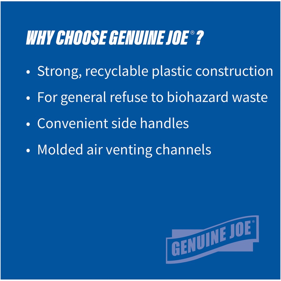 Genuine Joe Heavy-Duty Trash Container - Alternate-Image1