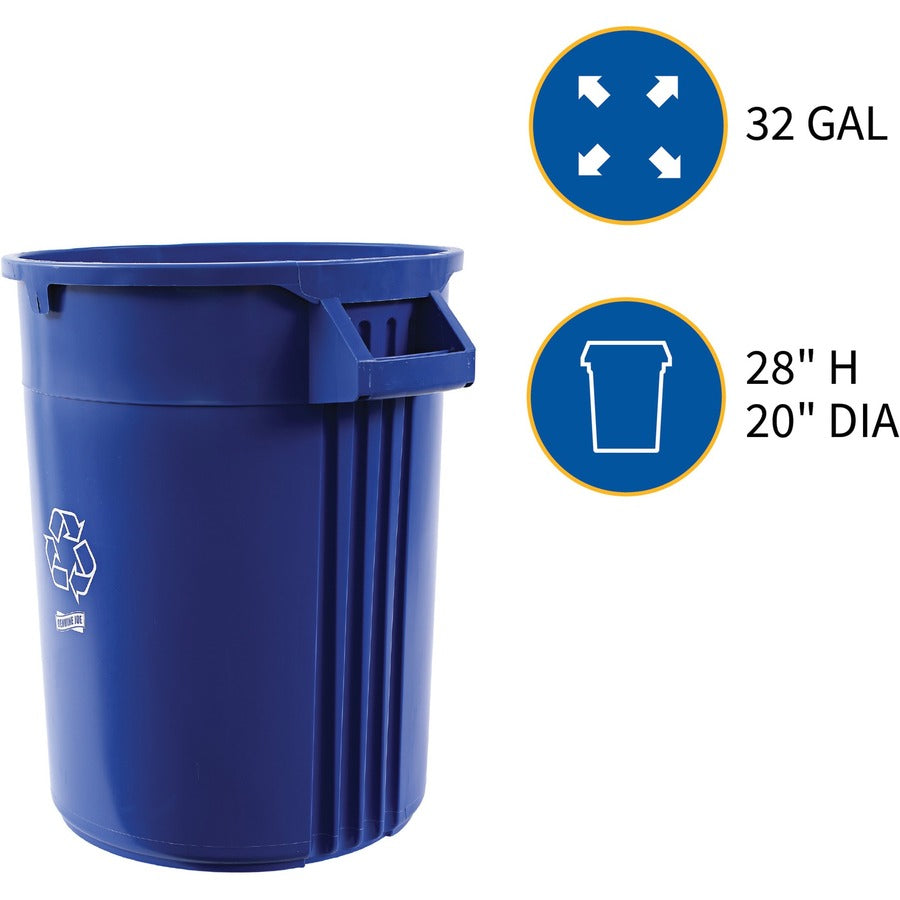 Genuine Joe Heavy-Duty Trash Container - Alternate-Image2