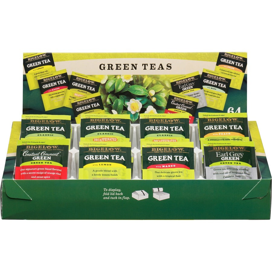 Bigelow Assorted Flavor Tray Pack Green Tea Bag - Front
