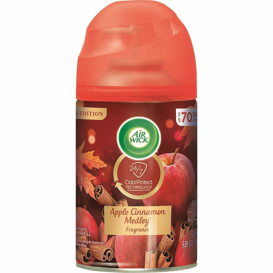 Air Wick Freshmatic Refill Apple/Cinnamon Spray - Aerosol - 5.9 fl oz (0.2 quart) - Apple Cinnamon Medley - 60 Day - 1 Each