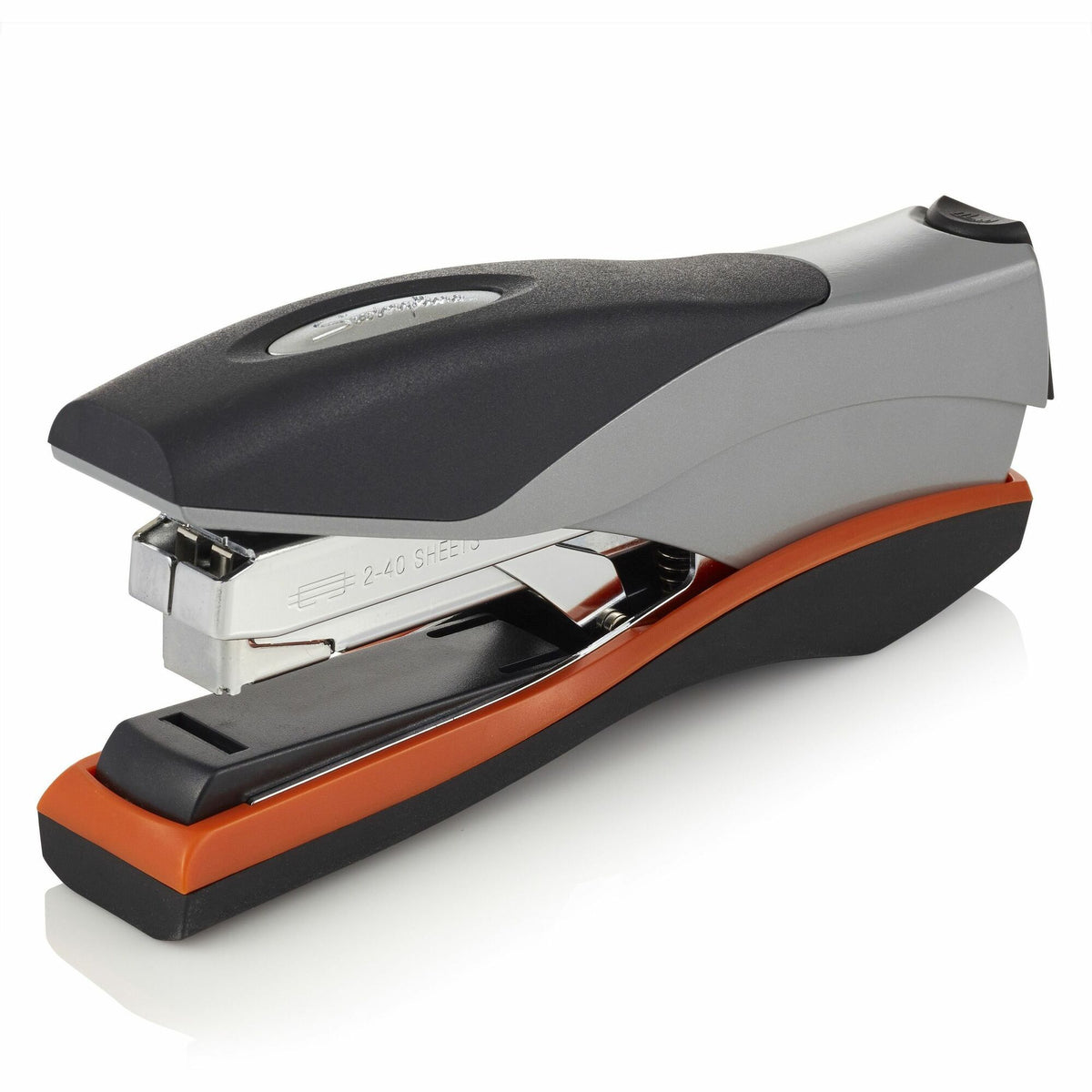 Swingline Optima 40 Desk Stapler - Staples Upto 40 Sheet of 20lb Paper - Holds Upto 210 Staple - Full Strip - Staple Size: 0.25" - Front Loading - Silver, Black - Metal - 1 Each