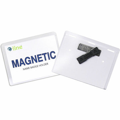 C-Line Magnetic Name Badge Holder Kit - 20 Pack - ID Badges & Supplies