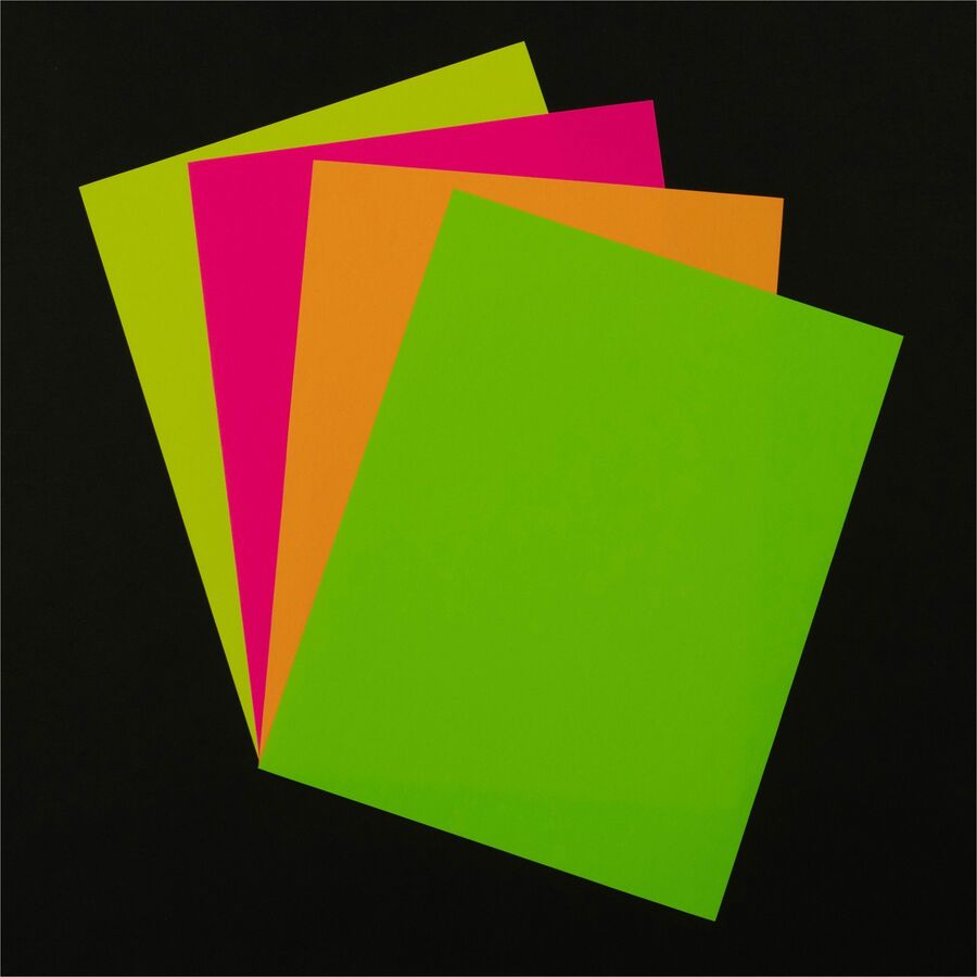 Pacon Neon Multipurpose Paper - Assorted - Letter - 8 1/2" x 11" - 24 lb Basis Weight - Sustainable Forestry Initiative (SFI) - Assorted Neon - 100 / Pack