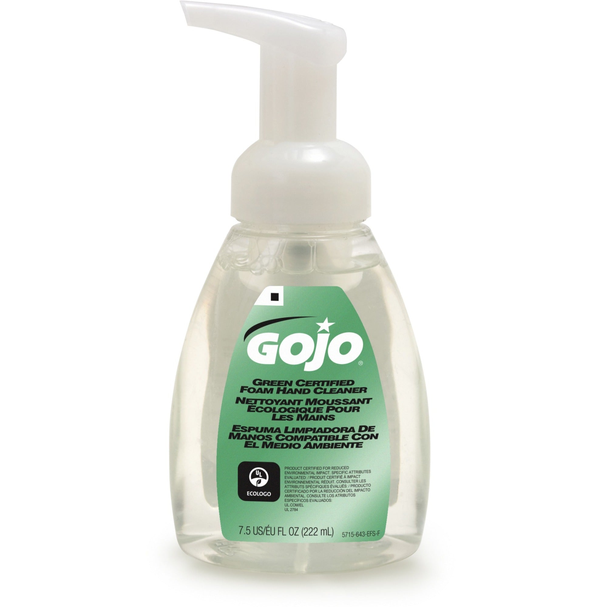 Gojo® Green Certified Foam Hand Cleaner - Eco-Friendly 7.50 fl oz Pump Dispenser - Soaps/Cleaners