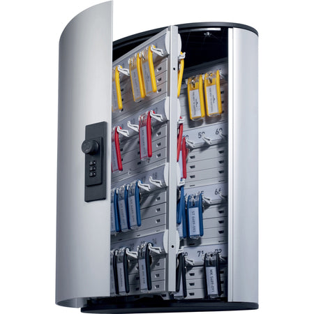 DURABLE Key Box Code Cabinet - 11.1" Width x 4.8" Depth x 15.7" Height - Security Lock - Silver - Aluminum
