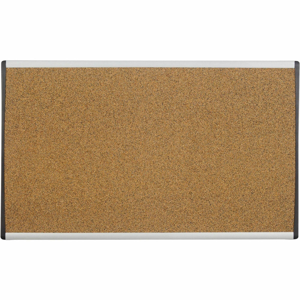 Quartet Arc Cubicle Bulletin Board - 18" Board Height x 30" Board Width - Brown Natural Cork Surface - Durable, Self-healing - Silver Aluminum Frame - 1 Each