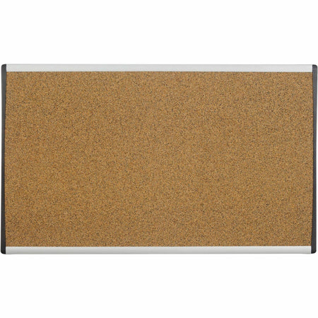 Quartet Arc Cubicle Bulletin Board - 18" Board Height x 30" Board Width - Brown Natural Cork Surface - Durable, Self-healing - Silver Aluminum Frame - 1 Each