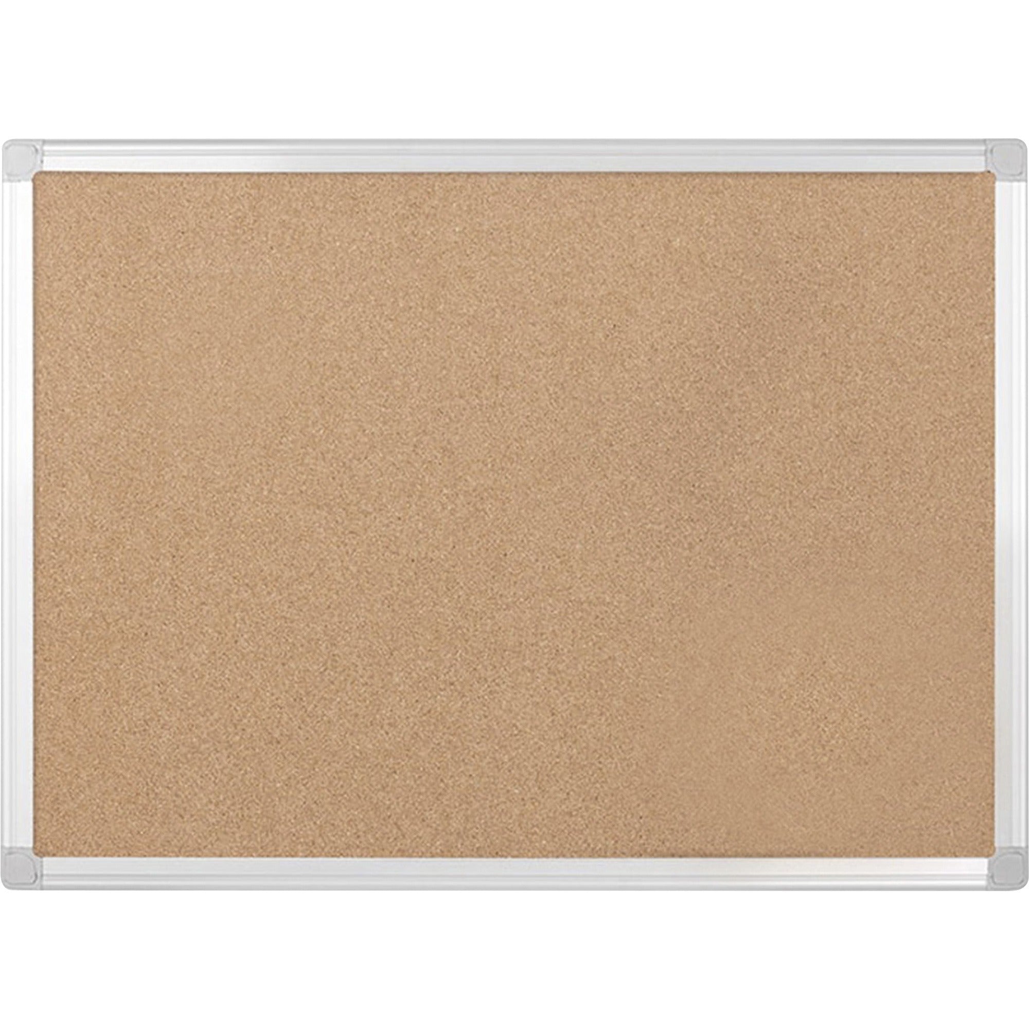 MasterVision Earth Series Cork Board - 24" Board Height x 36" Board Width - Cork Surface - Self-healing - Aluminum Frame - 1 Each