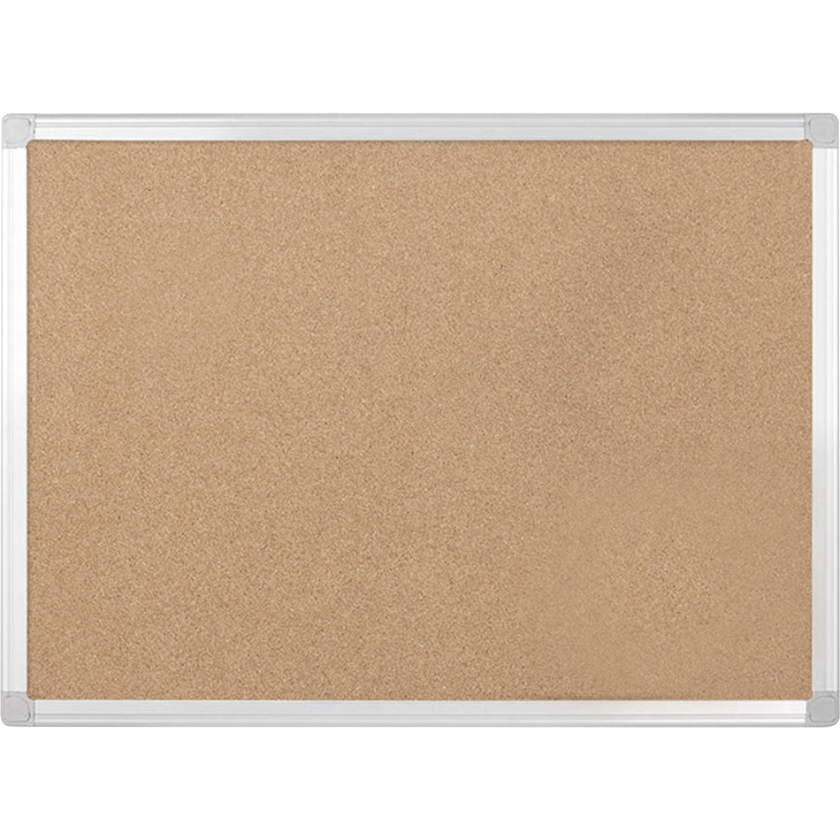 MasterVision Earth Series Cork Board - 24" Board Height x 36" Board Width - Cork Surface - Self-healing - Aluminum Frame - 1 Each