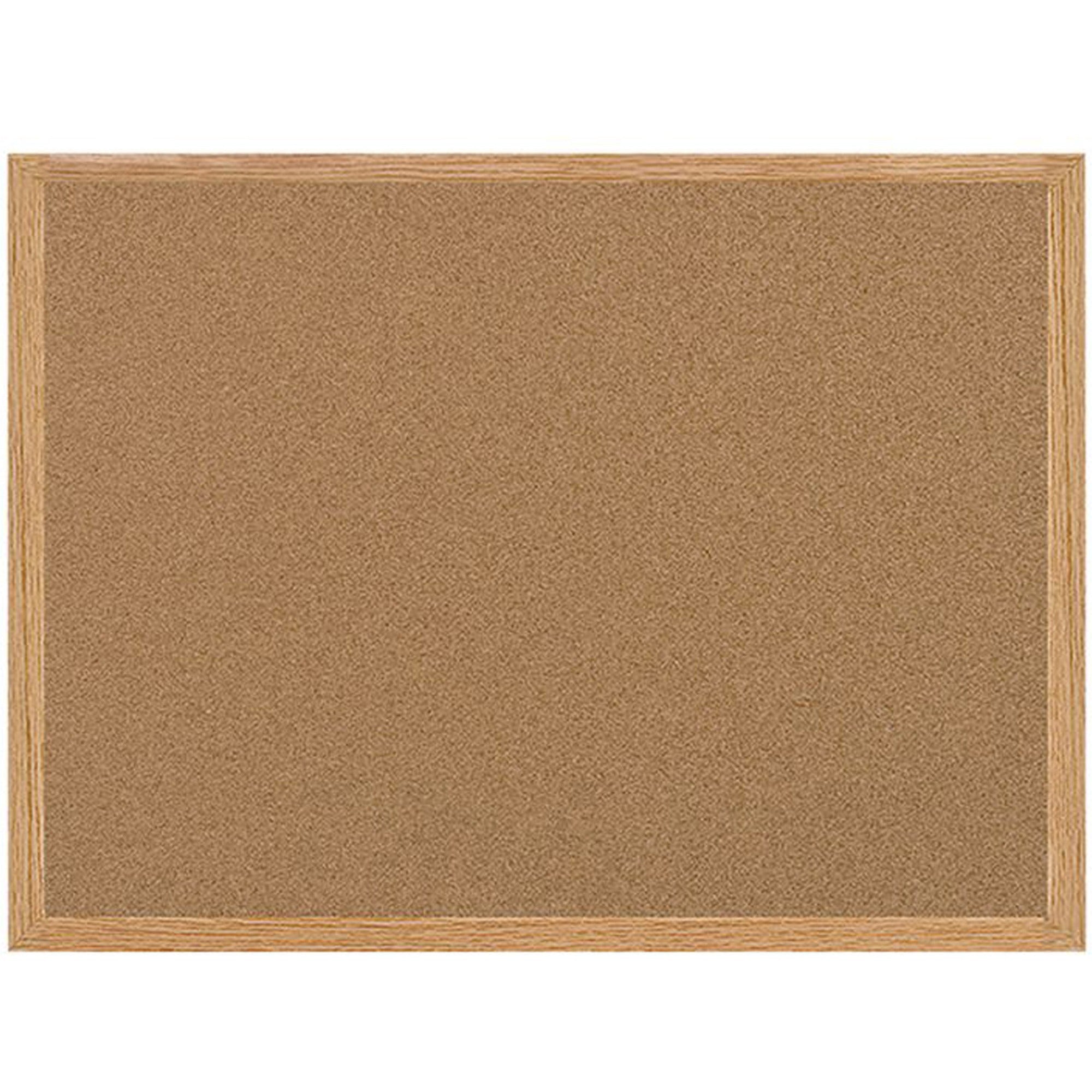 MasterVision Earth Series Recycled Cork Bulletin Boards - 36" Board Height x 48" Board Width - Cork Surface - Self-healing - Wood Frame - 1 Each